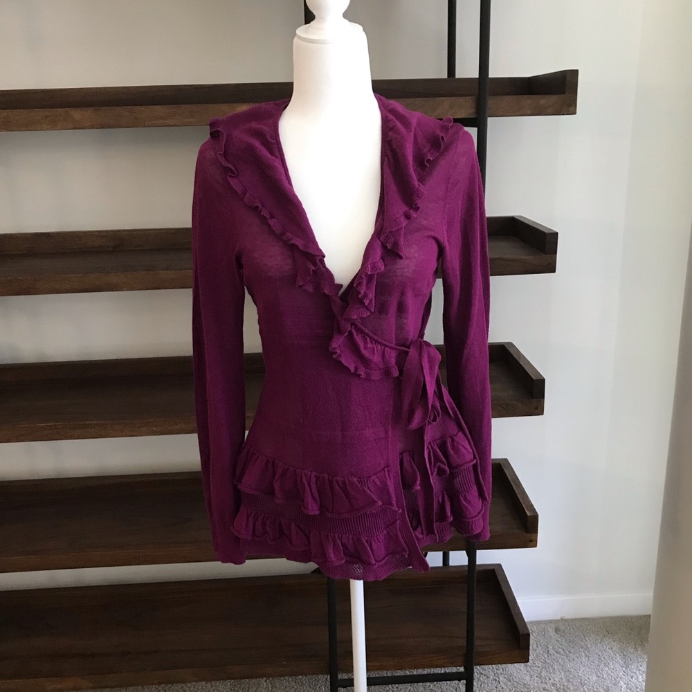 Anthropologie Guinevere wrap sweater top